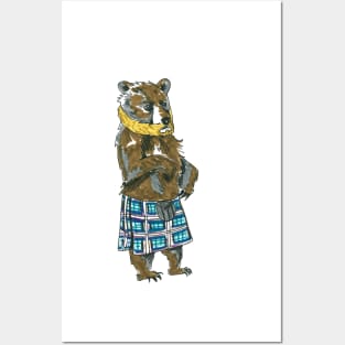 Scottish Bearded Bear Posters and Art